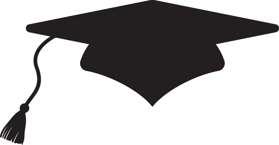 Graduation cap vector image