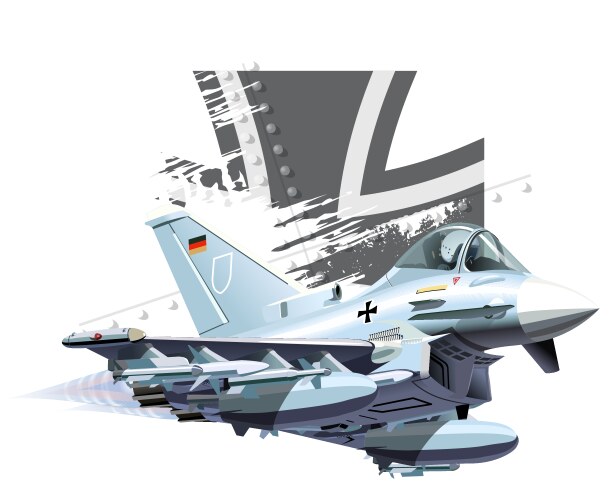 Cartoon military airplane vector image