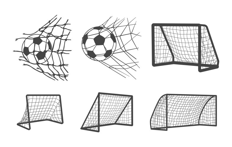 Football goal post svg net vector image