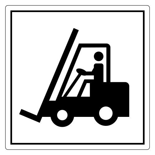 Forklift operation safety sign concept vector image