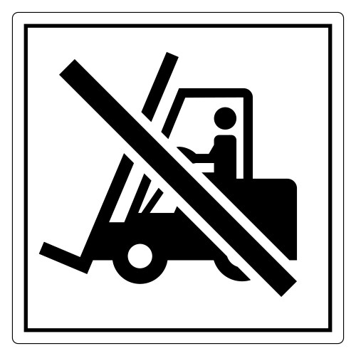 No forklift sign for workplace safety awareness vector image