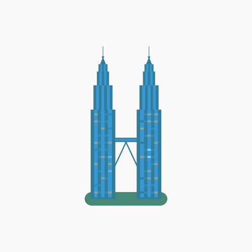 Petronas twin towers vector image