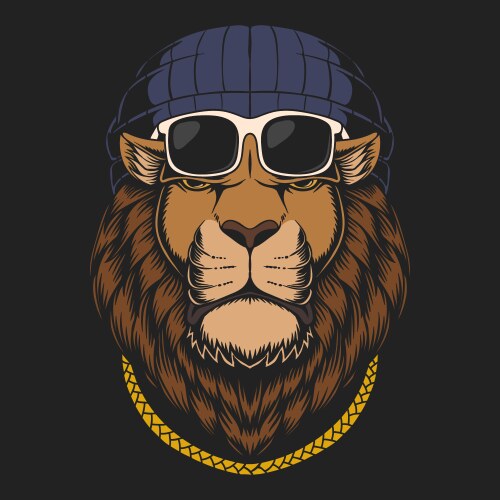 lion cool vector image