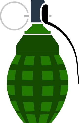 defensive grenade icon vector image