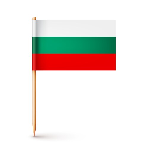 Bulgarian toothpick flag souvenir from bulgaria vector image