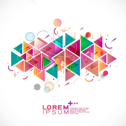 Abstract colorful and mixed creative geometric vector image