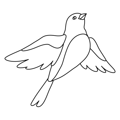 Cute flying bird image of birdie vector image