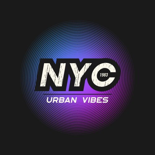 Nyc urban vibes t-shirt and apparel design vector image