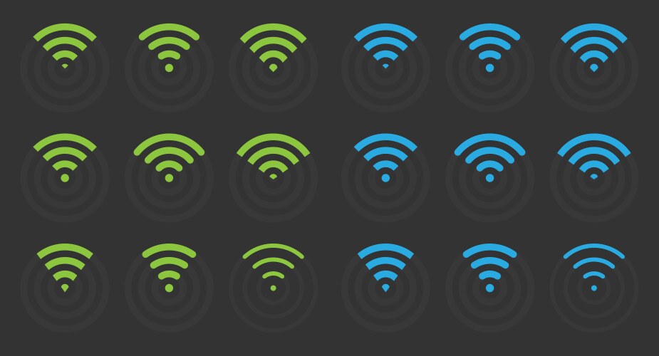 wifi icons set wireless signs vector image