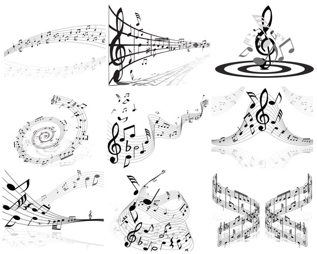 Musical note backgrounds vector image