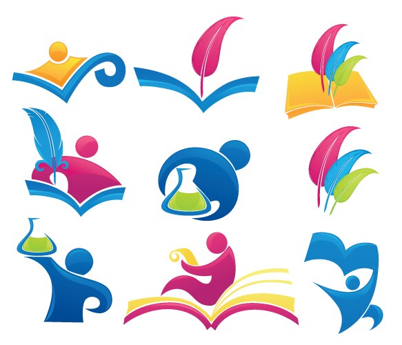 Symbols of education vector image