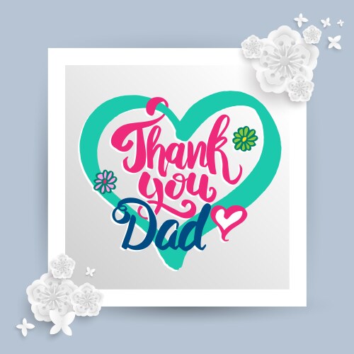 Fathers day card vector image