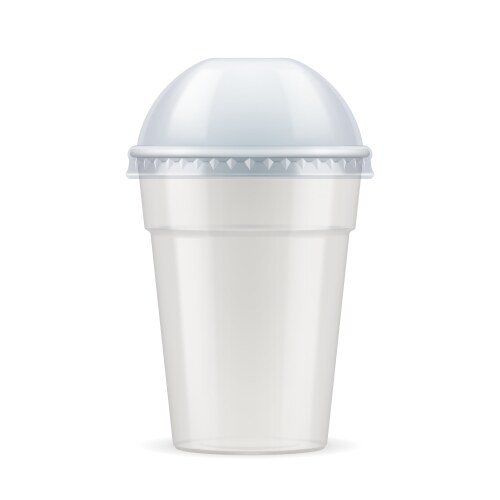 Plastic cup vector image