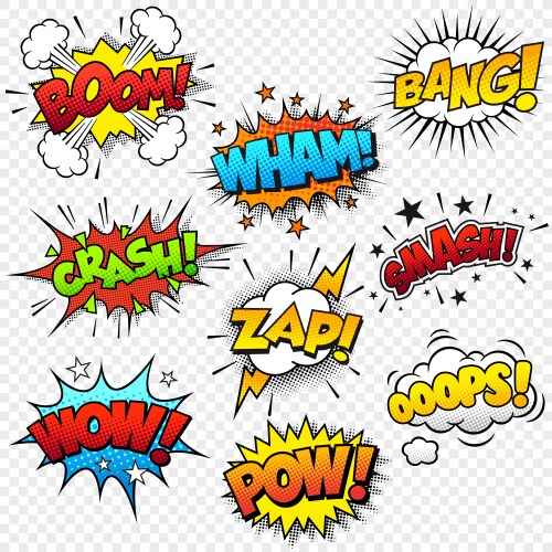 Comic sound effects vector image