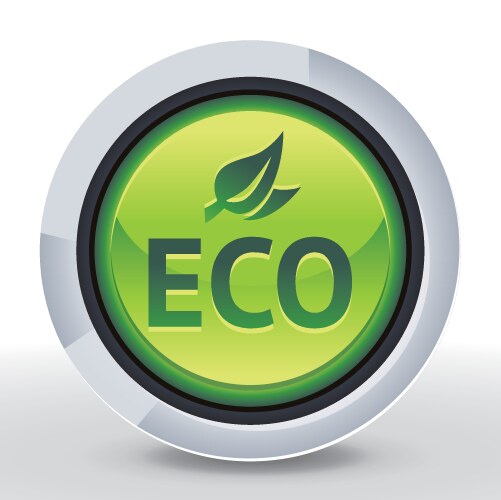 Ecology icon - eco sign and text on round b vector image