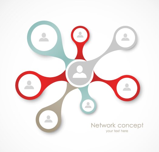 Social network concept vector image