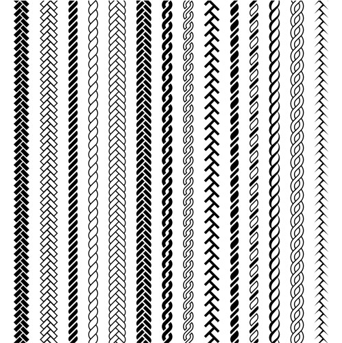 Ropes pattern brushes vector image