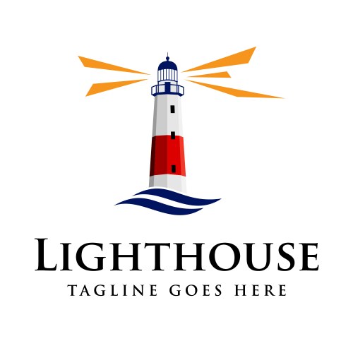 Lighthouse logo design vector image