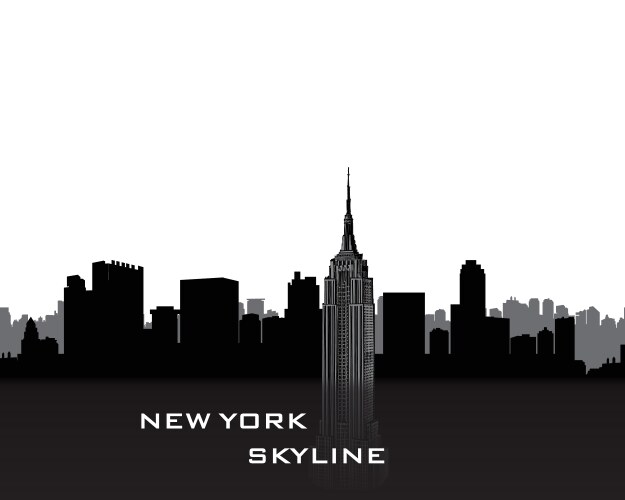 Nyc cityscape urban city skyline travel usa vektorbild