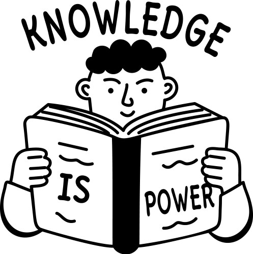 Knowledge is power vector image