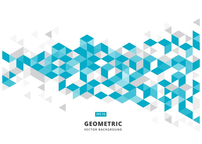 Abstract blue geometric background with polygonal vector image