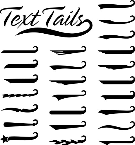 Text tails solid vector image