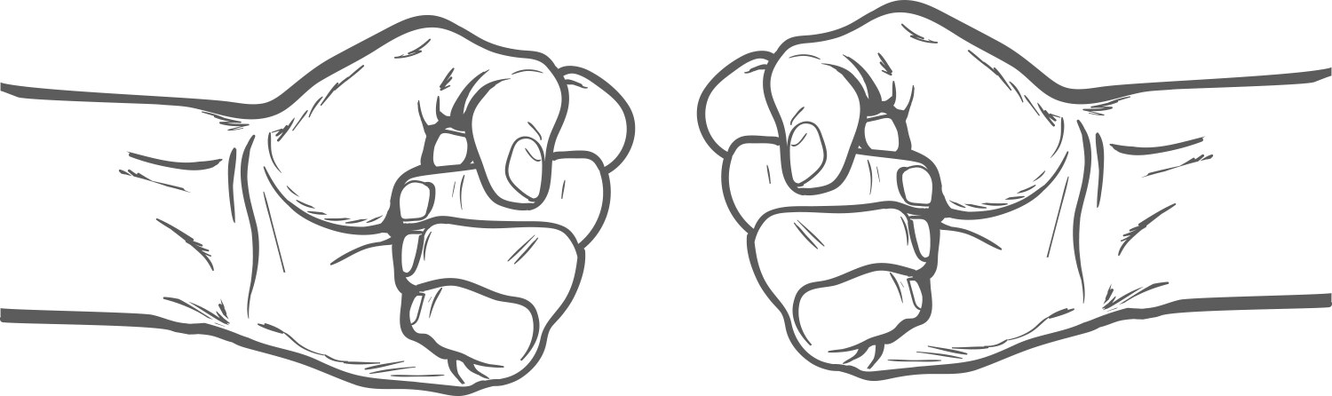 Fist as a symbol of good luck strength vector image