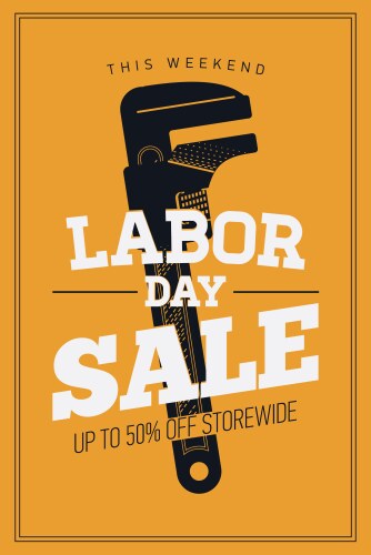 Labor day sale poster vector image