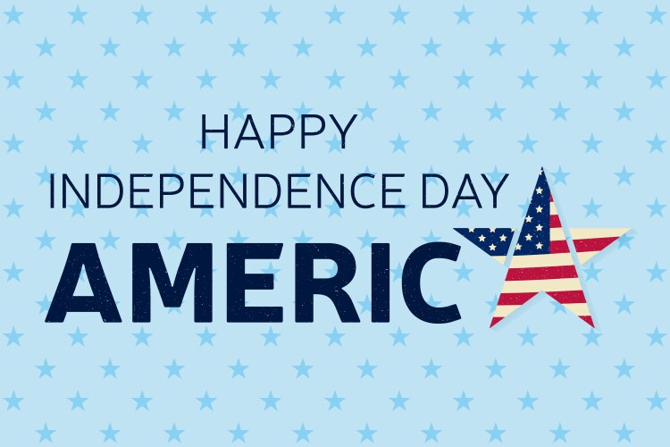 happy independence day greeting card flyer vector image