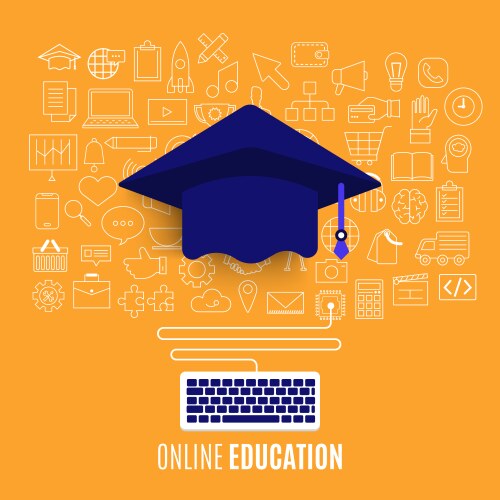 Online educations concept vector image