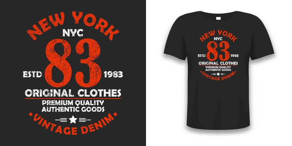 New york typography graphics for t-shirt vintage vector image