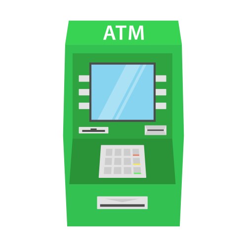 Atm machine vector image