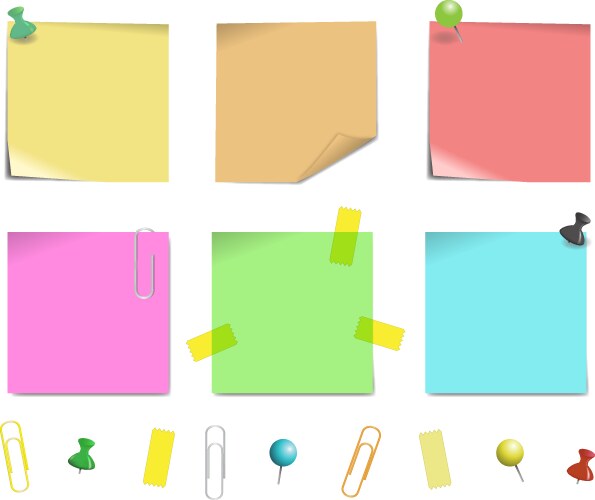 Sticky note paper vector image