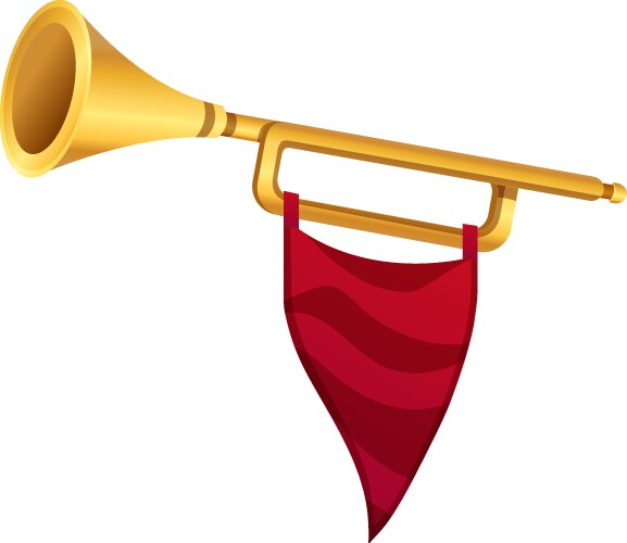 Trumpet realistic icon vector image