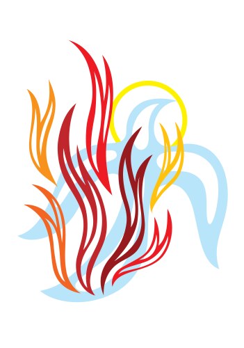 Holy spirit fire vector image