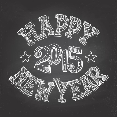 Happy new year hand-lettering vector image