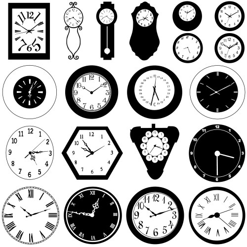 Wall clock vector image