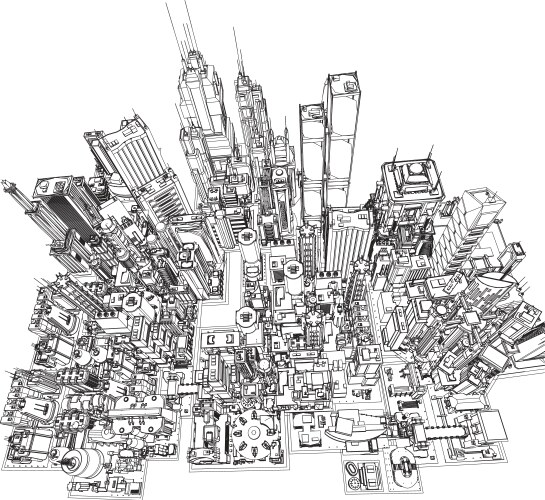 City vector image