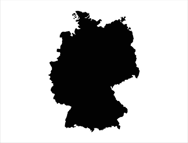 Germany map silhouette vector image