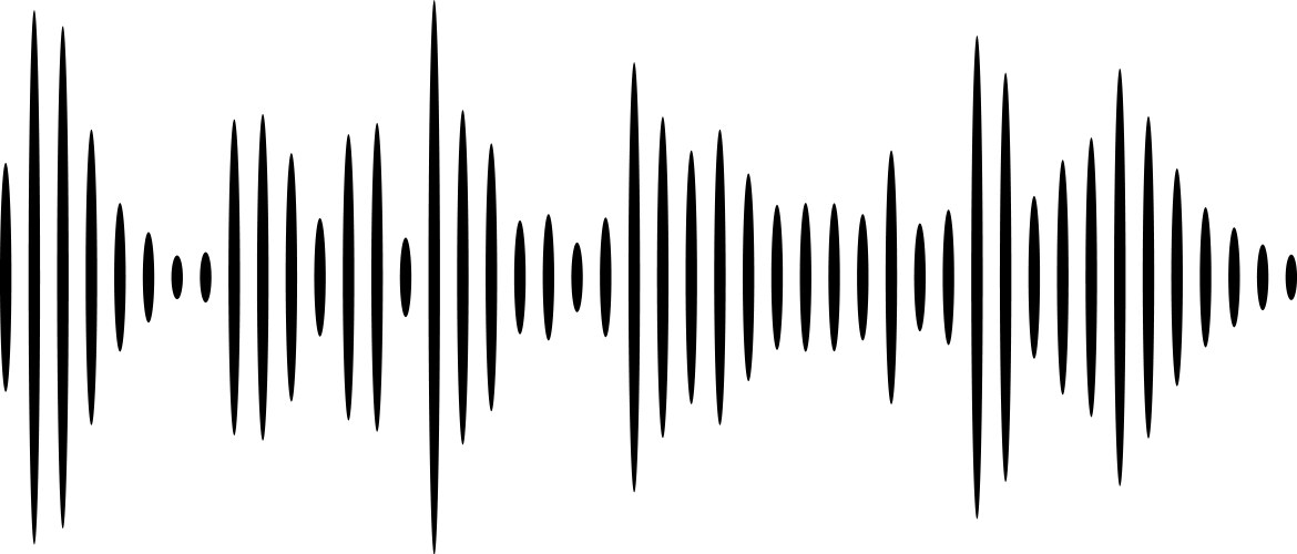 Sound wave black music track stereo signal vector image