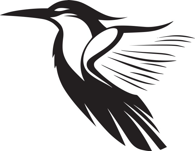 bird - minimalist and flat logo vector image