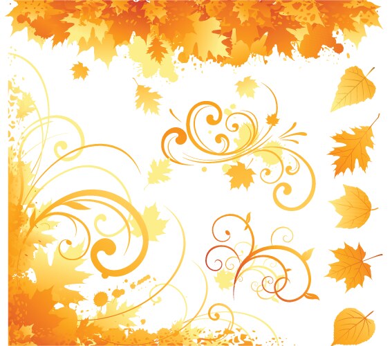 Autumn items vector image