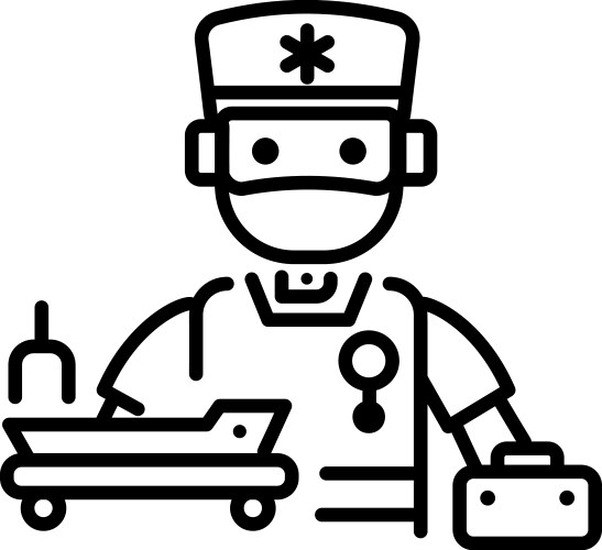 Robot surgeon vector image