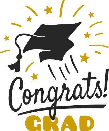 Congrats graduation class banner university vector image