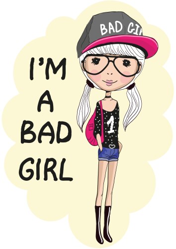 Bad girl vector image