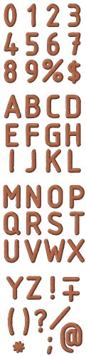 Earth carved letters vector image