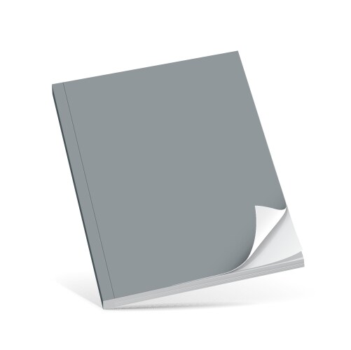 Cover gray book with blank vector image