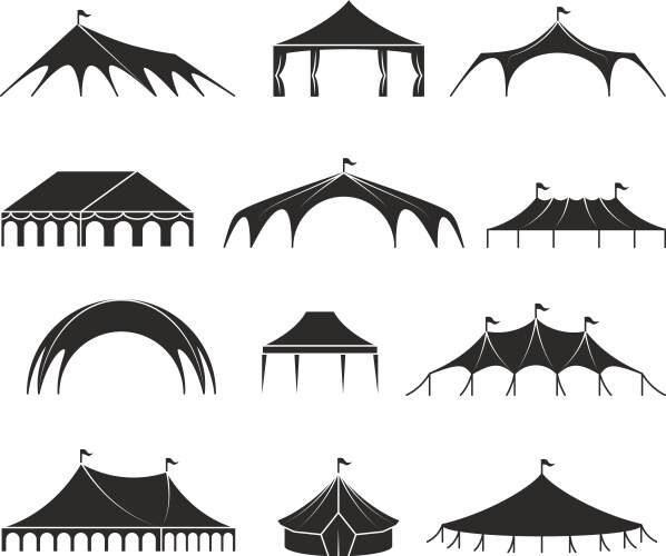 Outdoor shelter tent event pavilion tents vector image