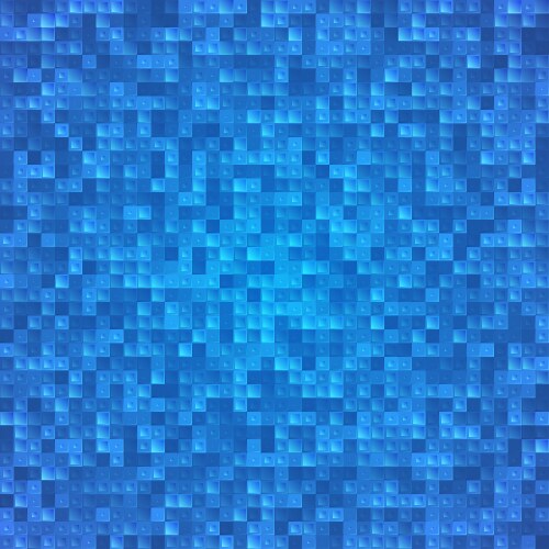 Abstract blue pixel mosaic seamless background vector image