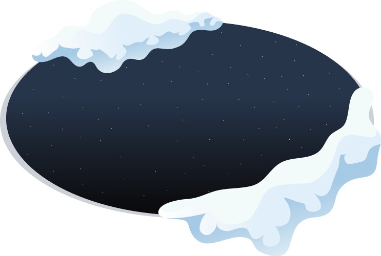 oval ice cap composition vector image